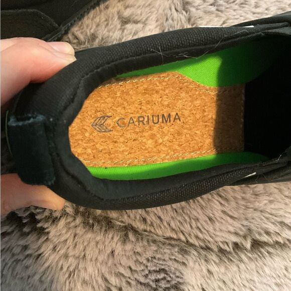 NIB Cariuma All Black Pro Slip On Skate Suede & Canvas Ivory Logo Sneaker Size 8 - Picture 6 of 8